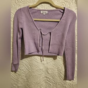 Purple Cardigan Set